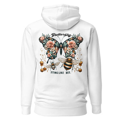 Butterfly, Sting Like a Bee Quality Cotton Heritage Adult Hoodie