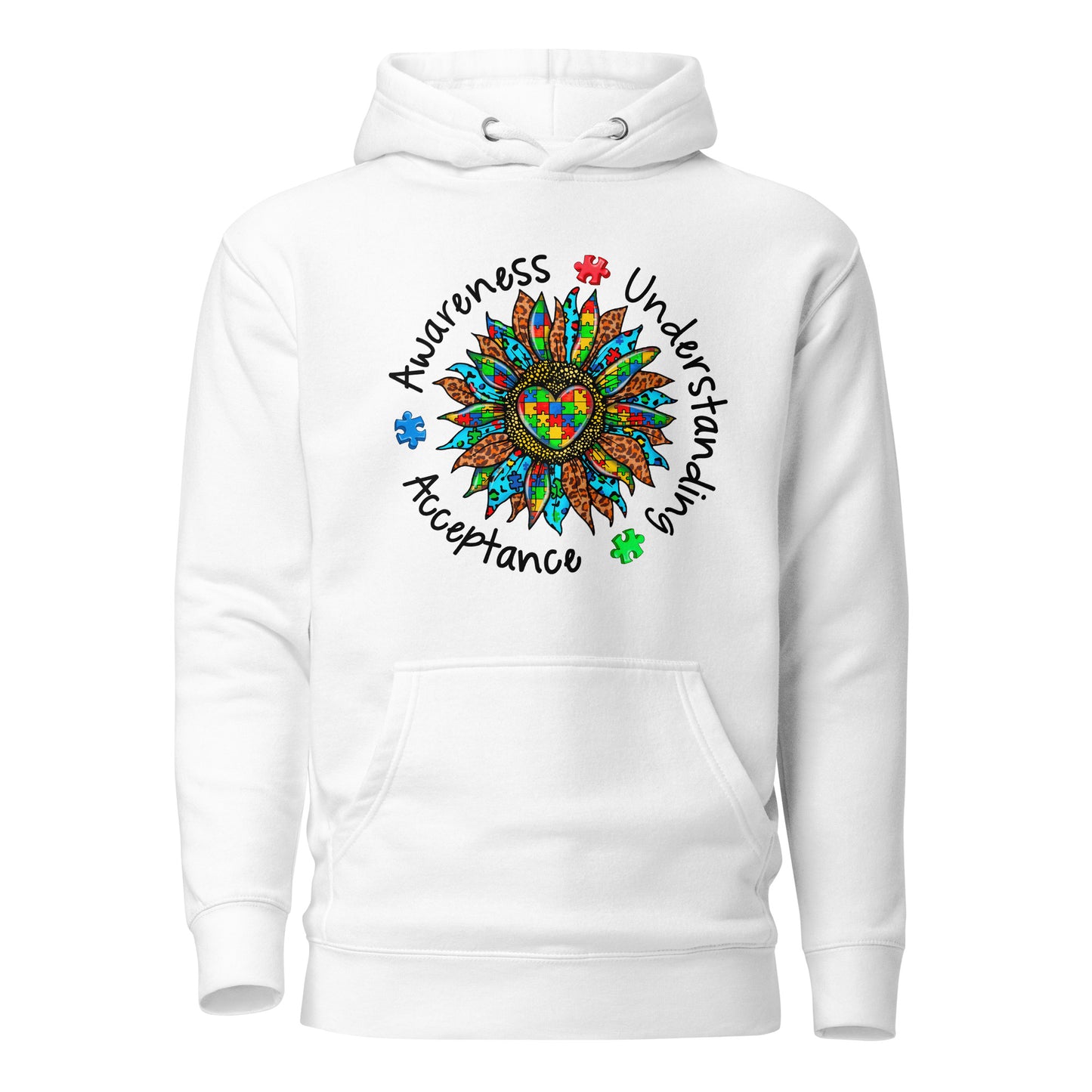 Autism Acceptance Together Quality Cotton Heritage Adult Hoodie