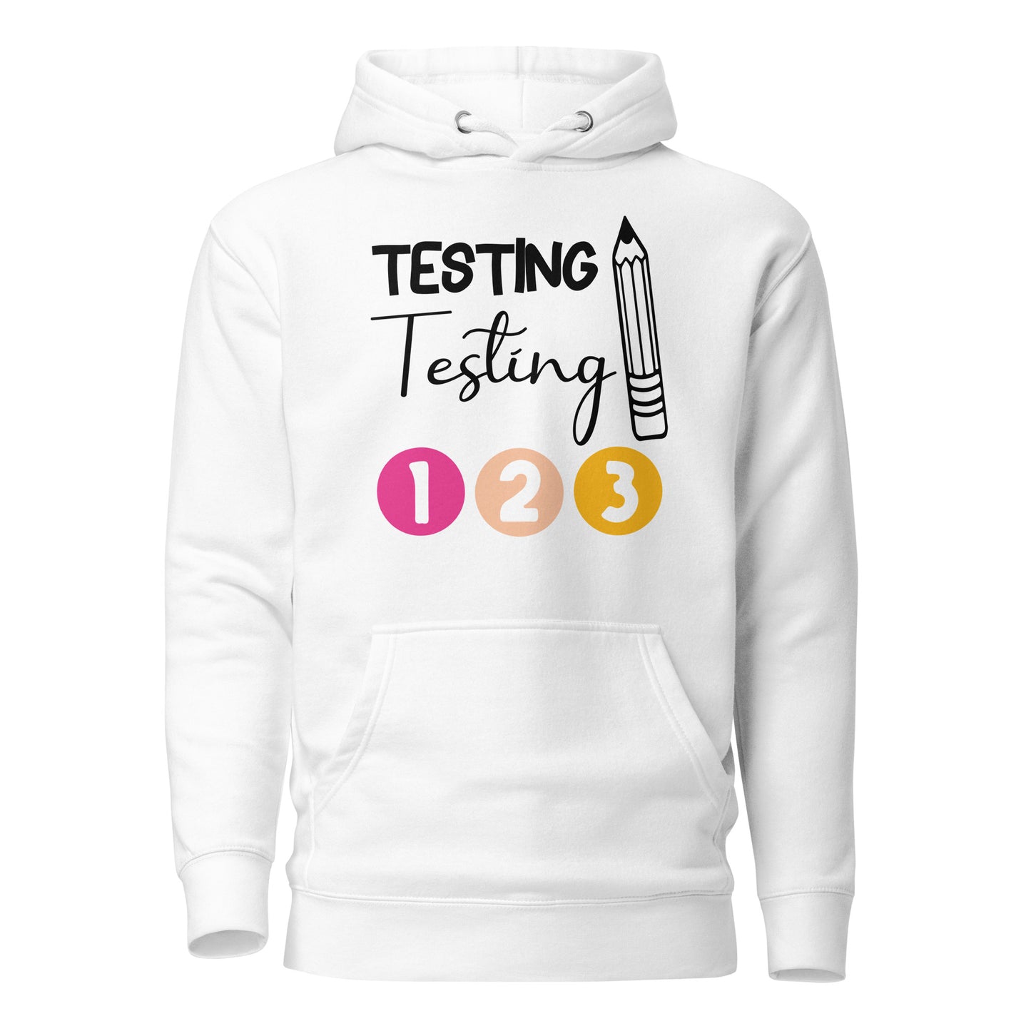 Testing, Testing 1 2 3 Teacher Cotton Heritage Unisex Hoodie