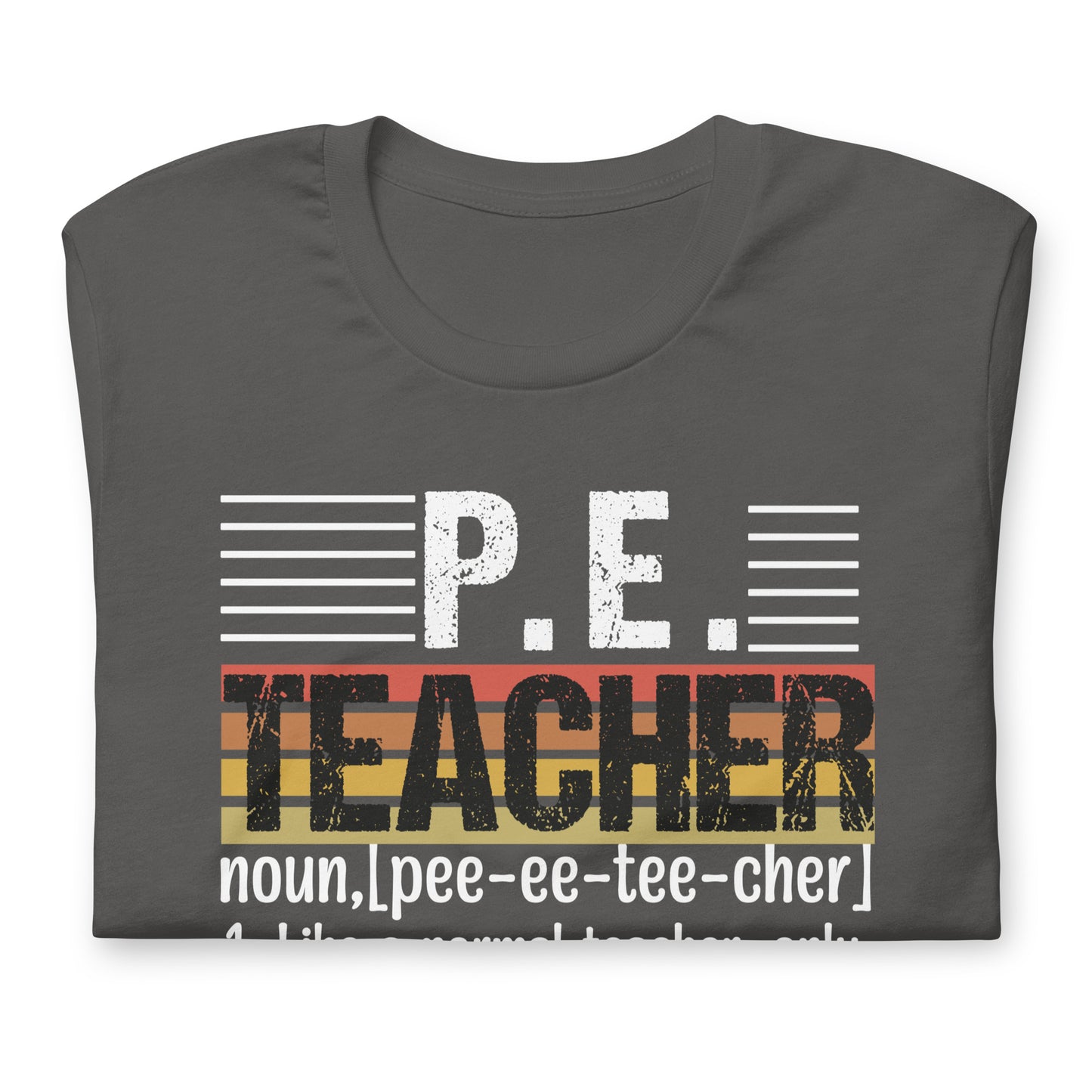 P.E. Teacher's Funny Definition Bella Canvas Adult T-Shirt