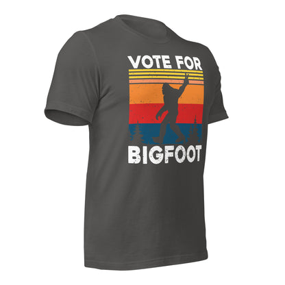 Vote For Bigfoot Funny Bella Canvas Adult T-Shirt