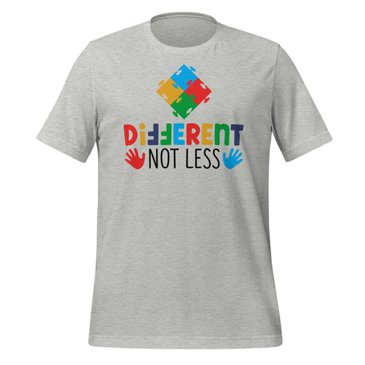 Different Not Less Autism Acceptance Quality Cotton Bella Canvas Adult T-shirt