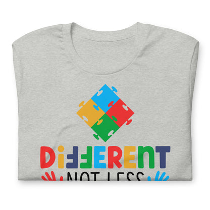 Different Not Less Autism Acceptance Quality Cotton Bella Canvas Adult T-shirt