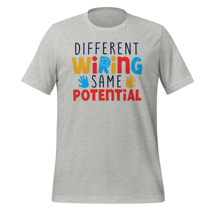 Different Wiring Same Potential Autism Acceptance Quality Cotton Bella Canvas Adult T-Shirt