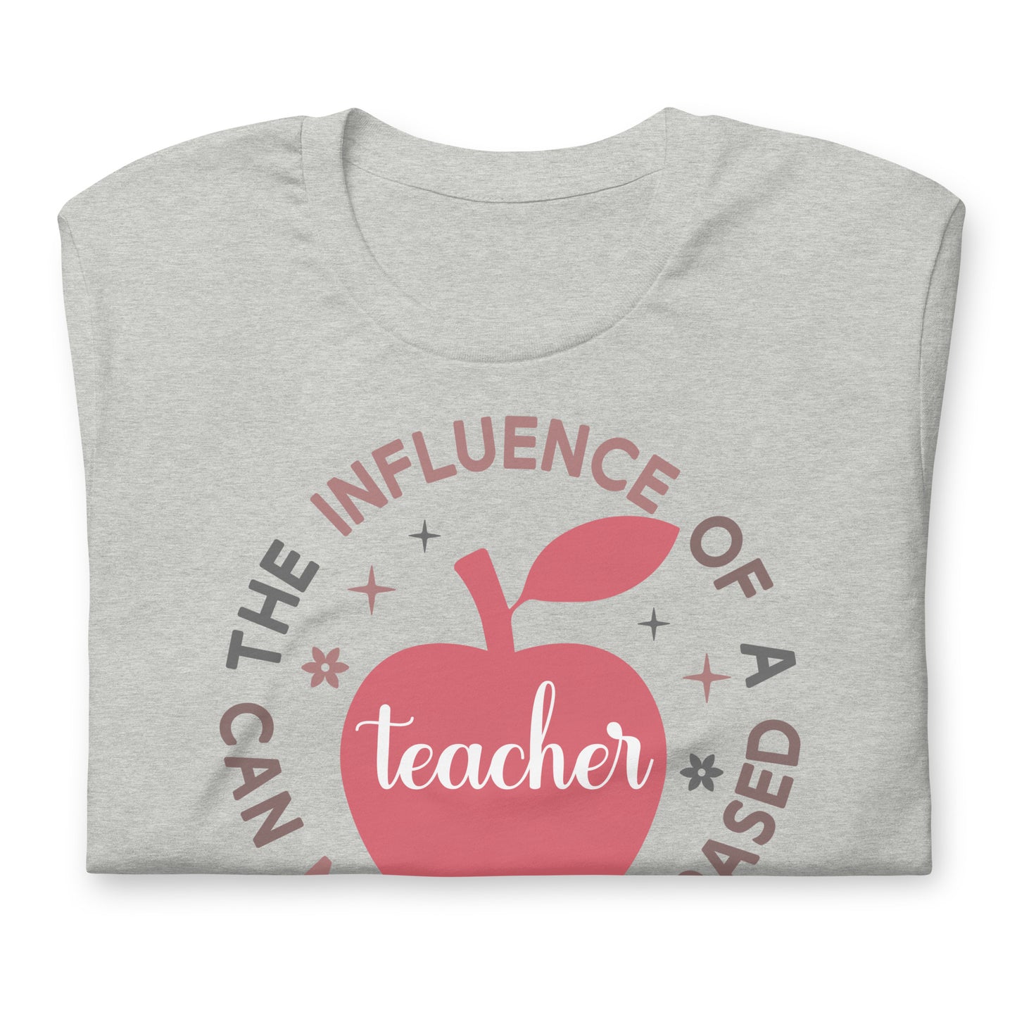 The Influence of a Teacher Can Never Be Erased Bella Canvas Unisex T-Shirt