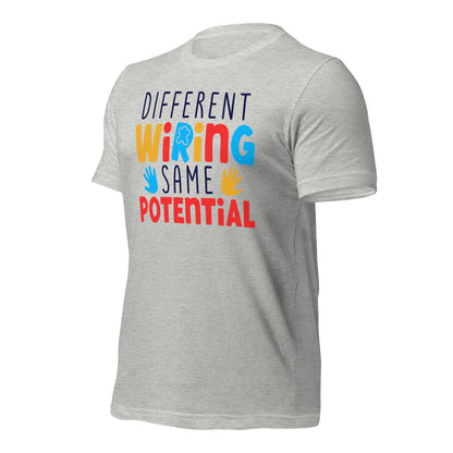 Different Wiring Same Potential Autism Acceptance Quality Cotton Bella Canvas Adult T-Shirt