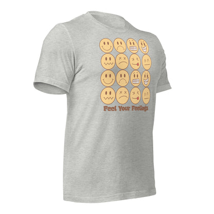 Feel Your Feelings Emojis Quality Cotton Bella Canvas Adult T-Shirt