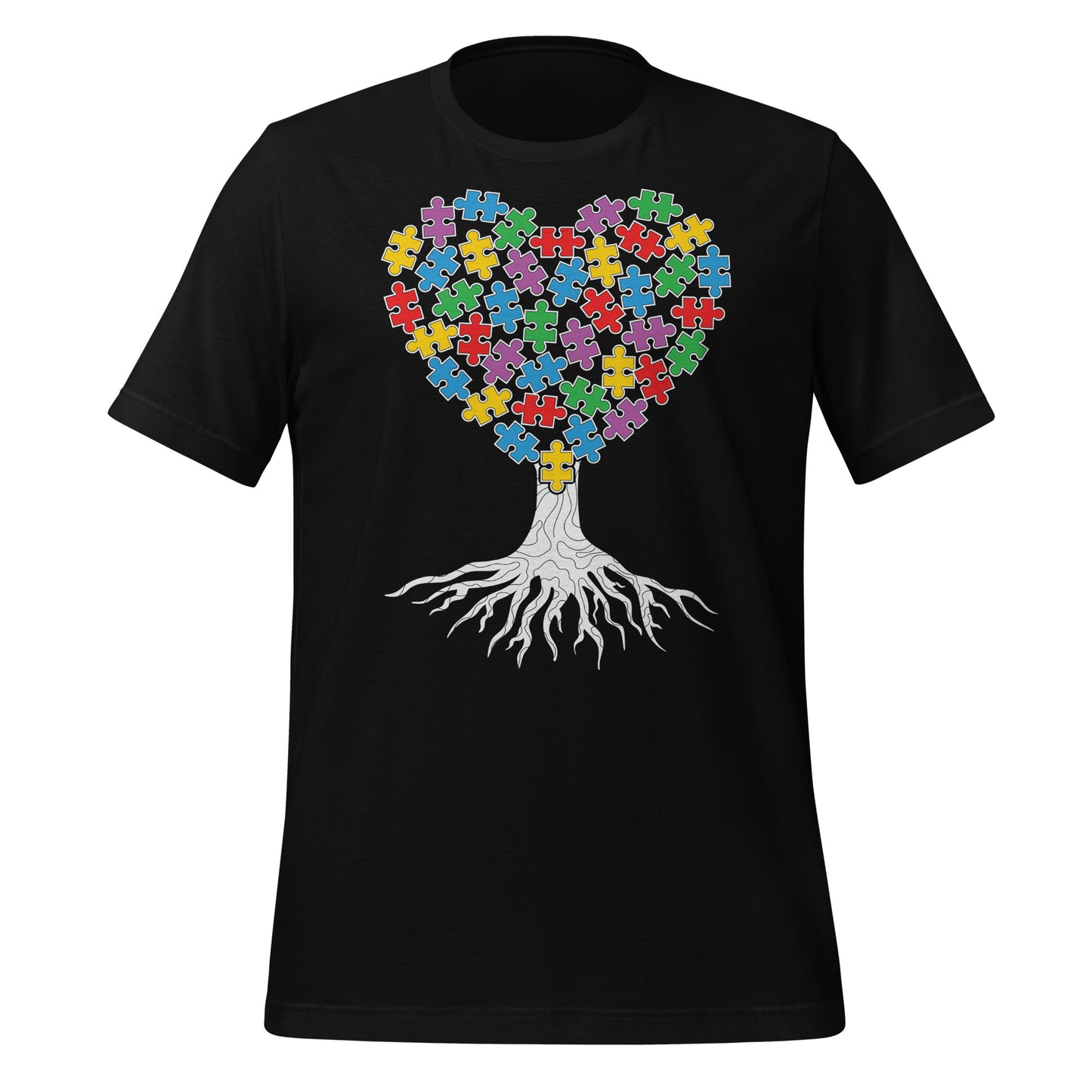 Autism Acceptance Heart Tree Quality Cotton Bella Canvas Adult T-Shirt