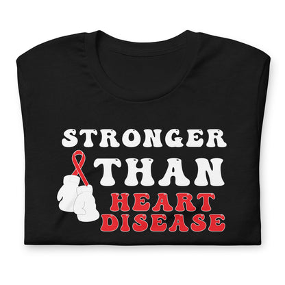 Stronger than Heart Disease Awareness Quality Cotton Bella Canvas Adult T-Shirt