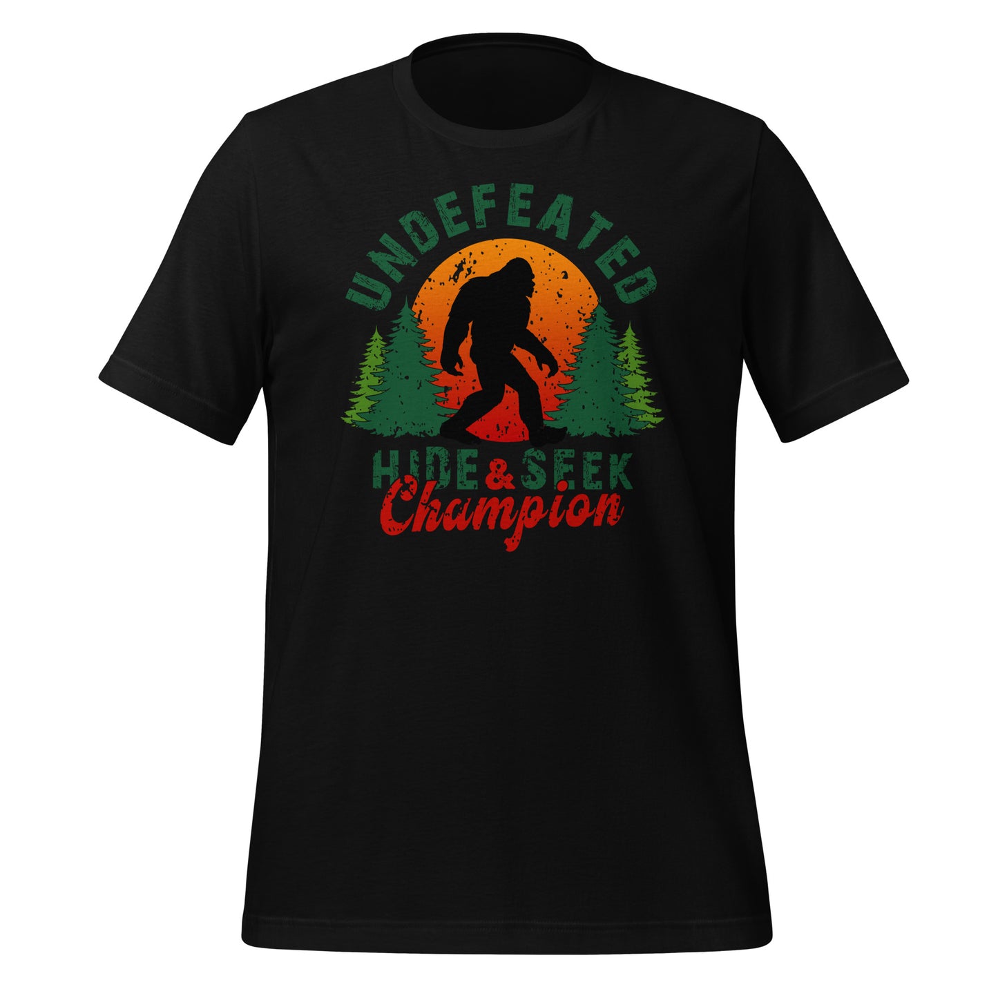 Undefeated Hide & Seek Champion Bigfoot Bella Canvas Adult T-Shirt