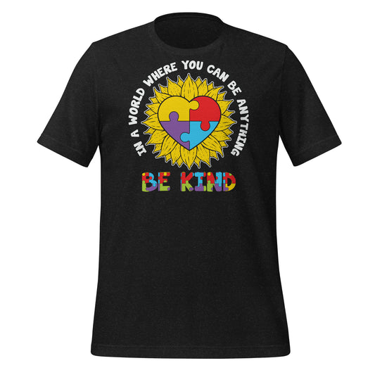 Be Kind Autism Acceptance Quality Cotton Bella Canvas Adult T-Shirt