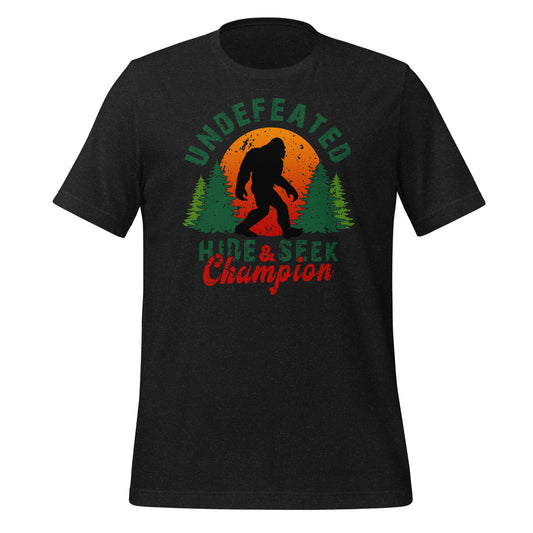 Undefeated Hide & Seek Champion Bigfoot Bella Canvas Adult T-Shirt