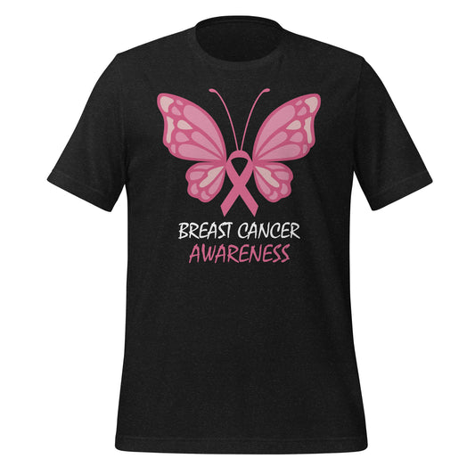 Breast Cancer Awareness Butterfly Bella Canvas Adult T-Shirt