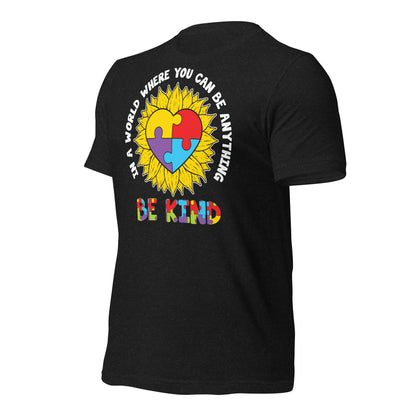 Be Kind Autism Acceptance Quality Cotton Bella Canvas Adult T-Shirt