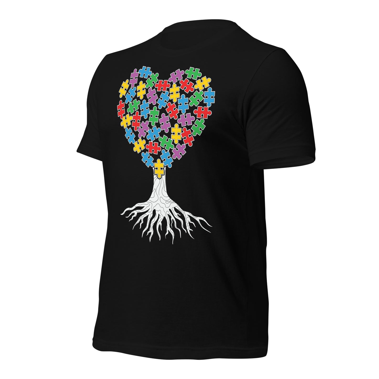 Autism Acceptance Heart Tree Quality Cotton Bella Canvas Adult T-Shirt