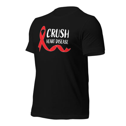 Crush Heart Disease Awareness Quality Cotton Bella Canvas Adult T-Shirt