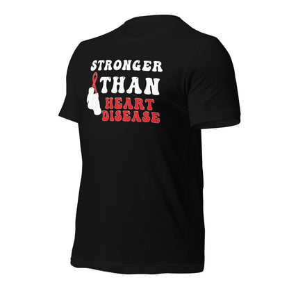 Stronger than Heart Disease Awareness Quality Cotton Bella Canvas Adult T-Shirt