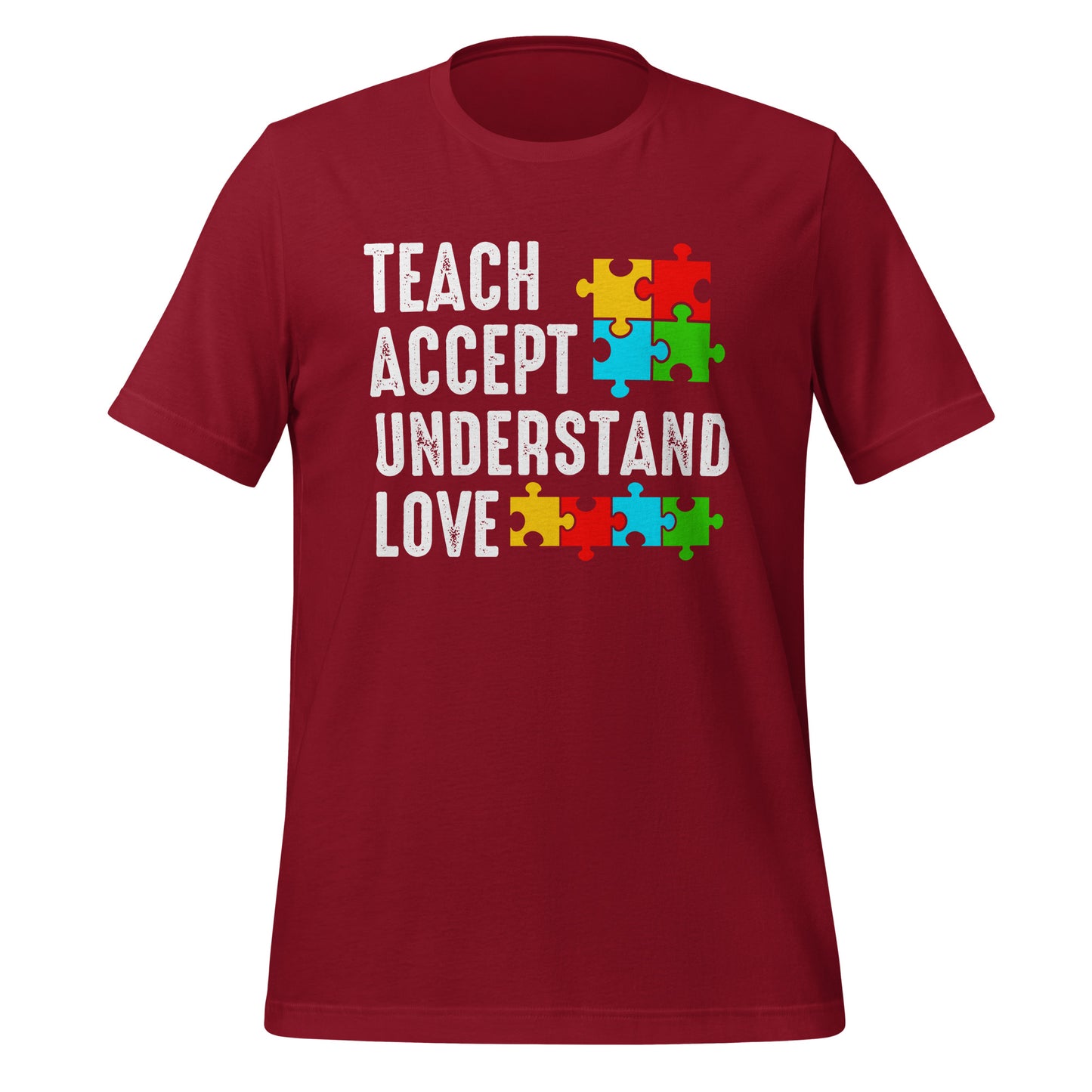 Autism Acceptance Together Quality Cotton Bella Canvas Adult T-Shirt