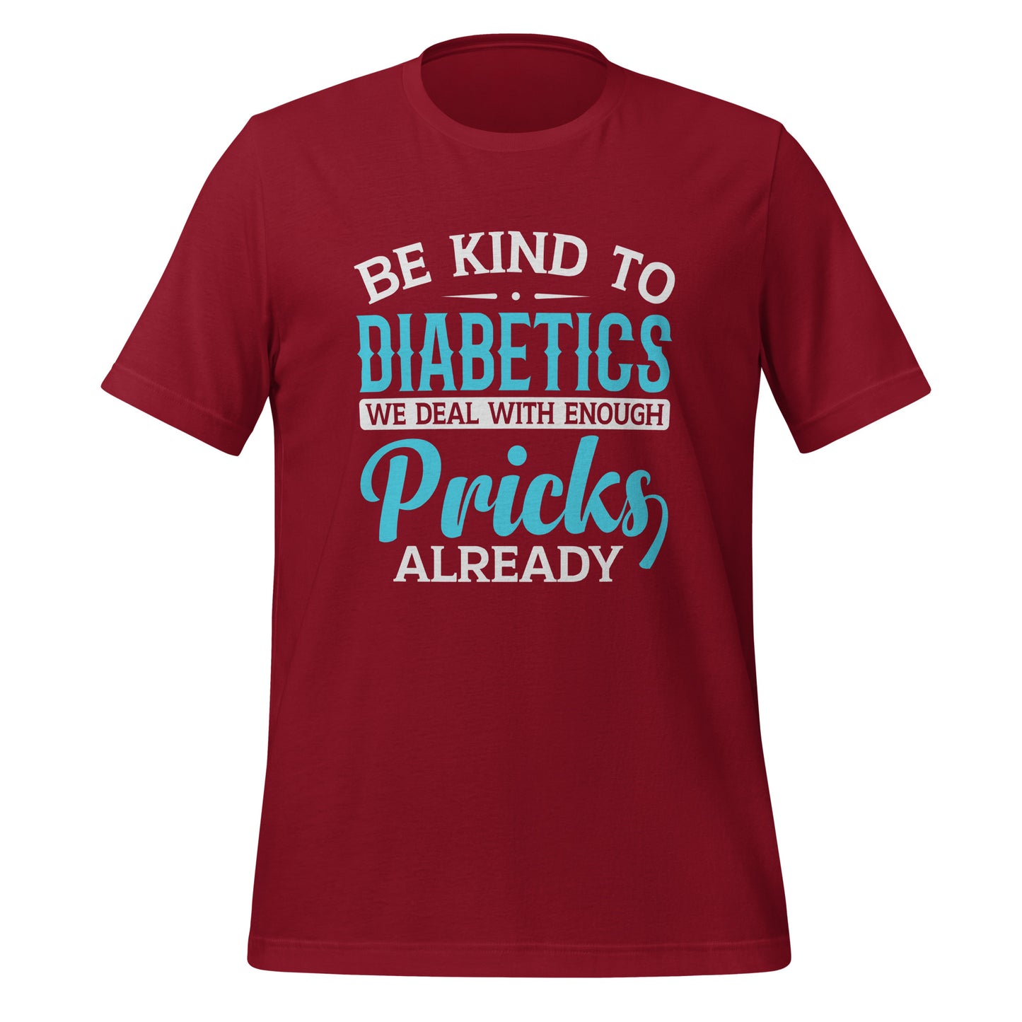 Diabetes Awareness Quality Cotton Bella Canvas Adult T-Shirt