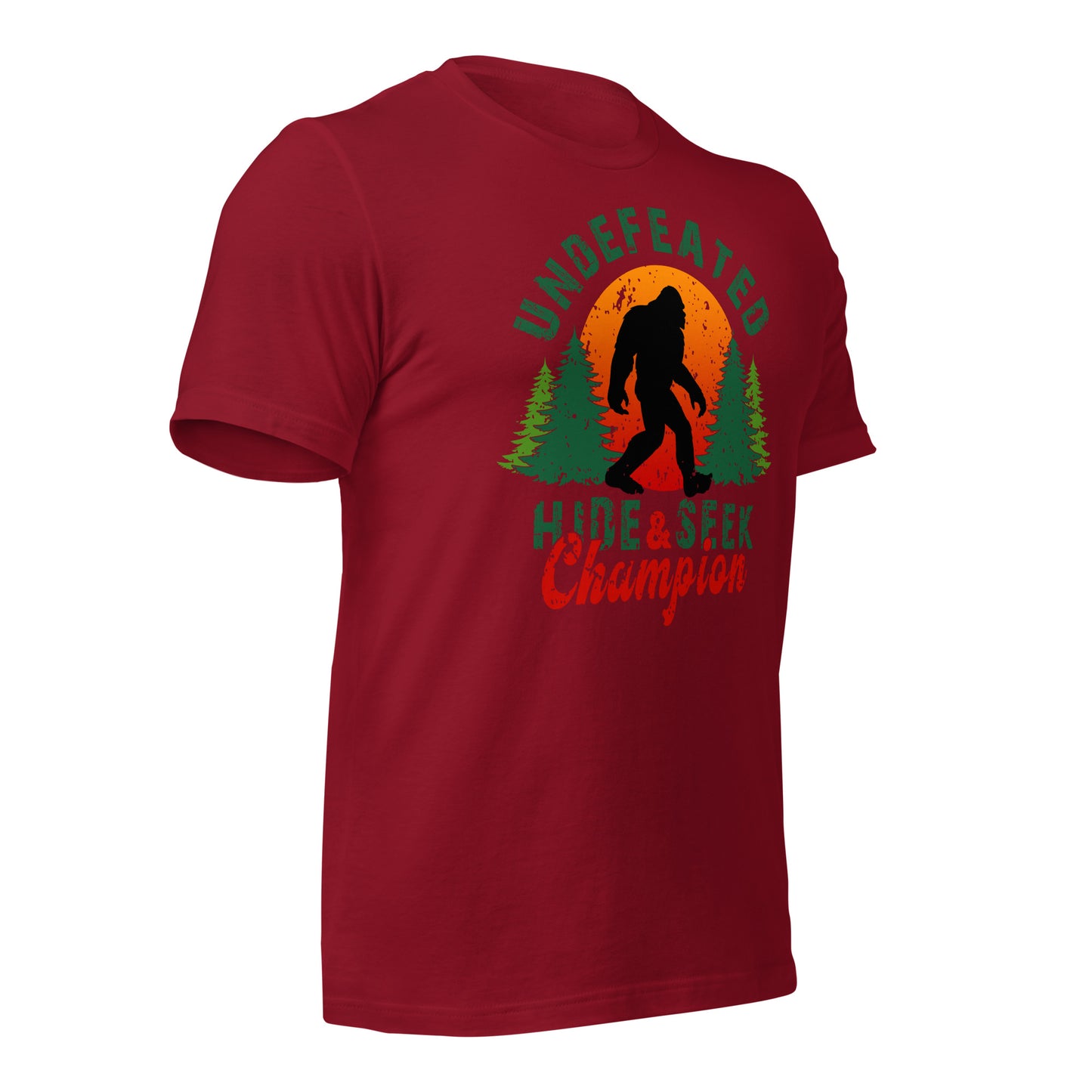 Undefeated Hide & Seek Champion Bigfoot Bella Canvas Adult T-Shirt