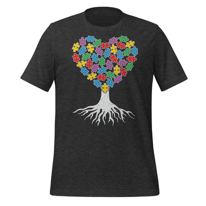 Autism Acceptance Heart Tree Quality Cotton Bella Canvas Adult T-Shirt