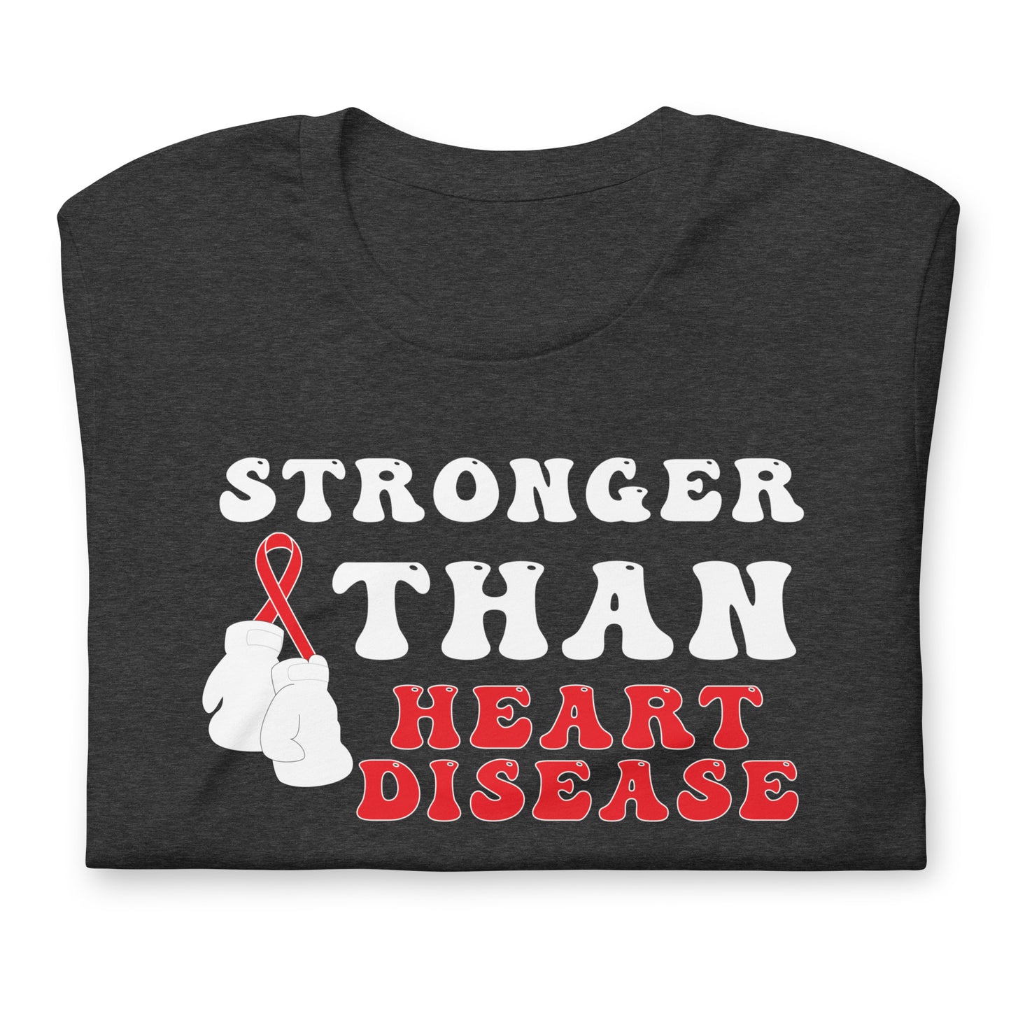 Stronger than Heart Disease Awareness Quality Cotton Bella Canvas Adult T-Shirt