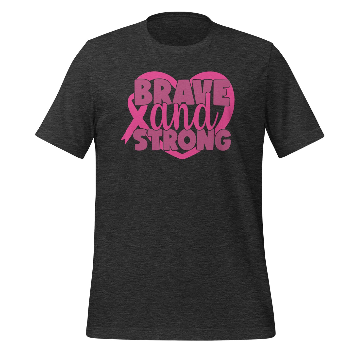 Brave and Strong Breast Cancer Awareness Bella Canvas Adult T-Shirt