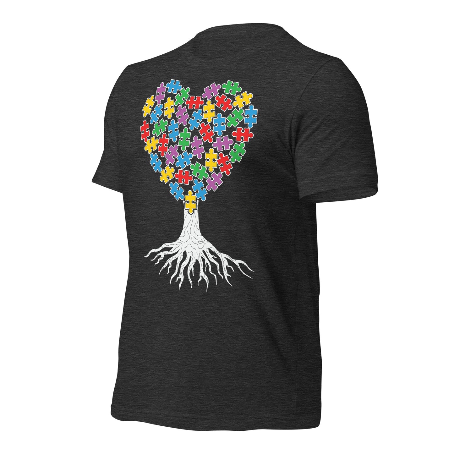 Autism Acceptance Heart Tree Quality Cotton Bella Canvas Adult T-Shirt