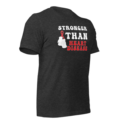 Stronger than Heart Disease Awareness Quality Cotton Bella Canvas Adult T-Shirt