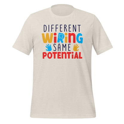 Different Wiring Same Potential Autism Acceptance Quality Cotton Bella Canvas Adult T-Shirt