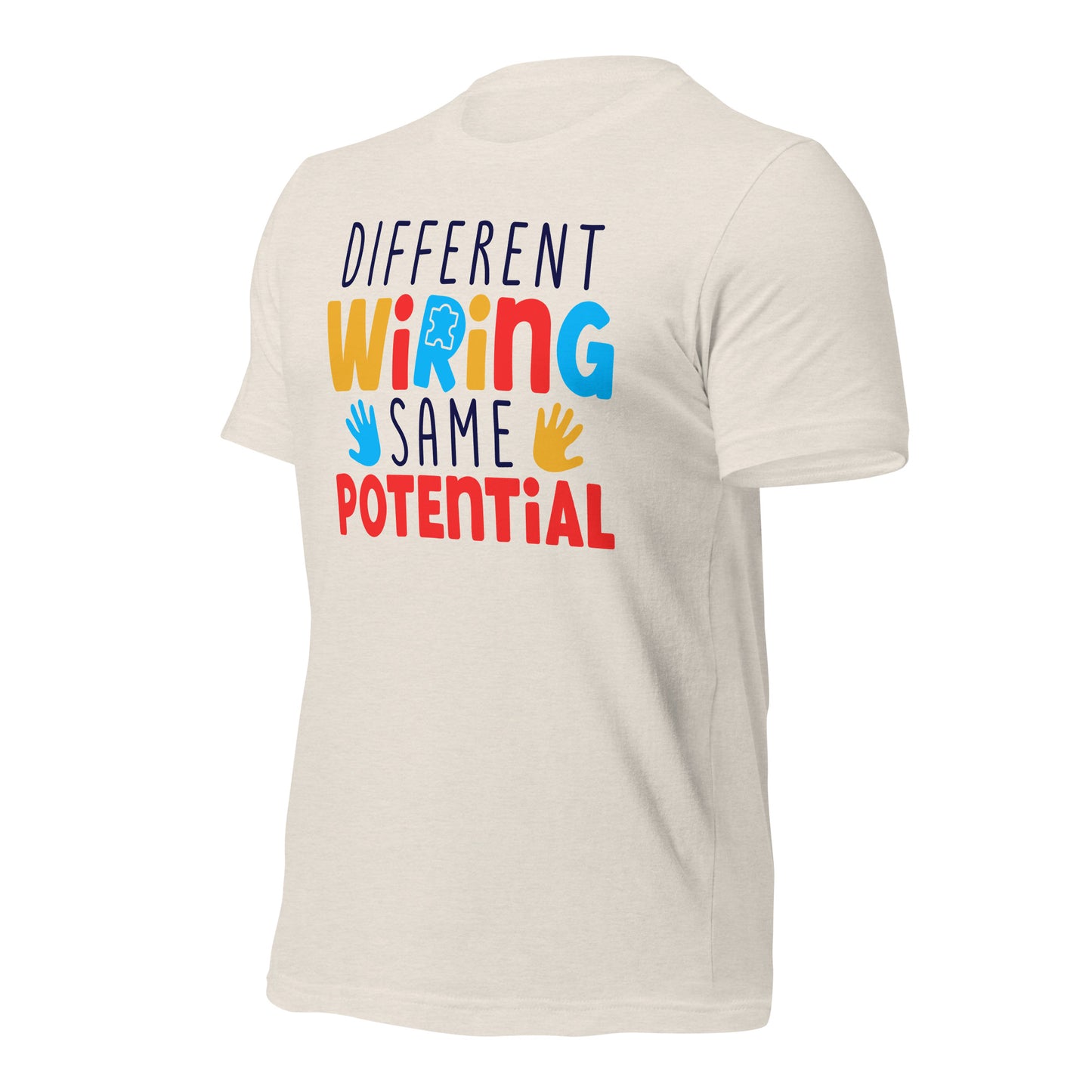 Different Wiring Same Potential Autism Acceptance Quality Cotton Bella Canvas Adult T-Shirt