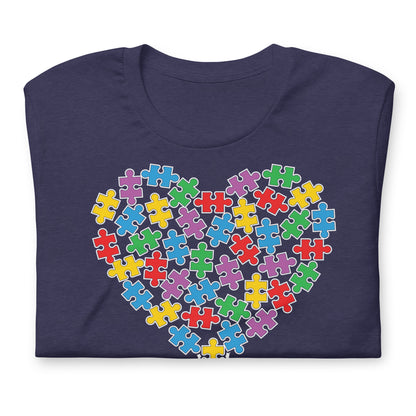 Autism Acceptance Heart Tree Quality Cotton Bella Canvas Adult T-Shirt