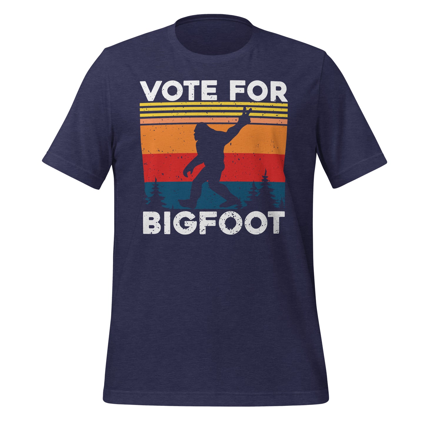 Vote For Bigfoot Funny Bella Canvas Adult T-Shirt