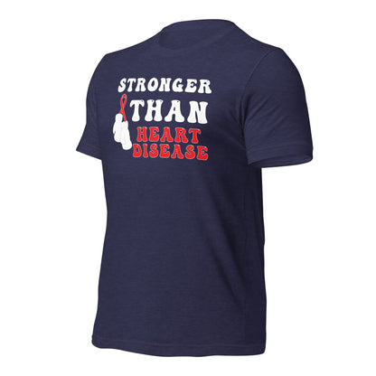 Stronger than Heart Disease Awareness Quality Cotton Bella Canvas Adult T-Shirt