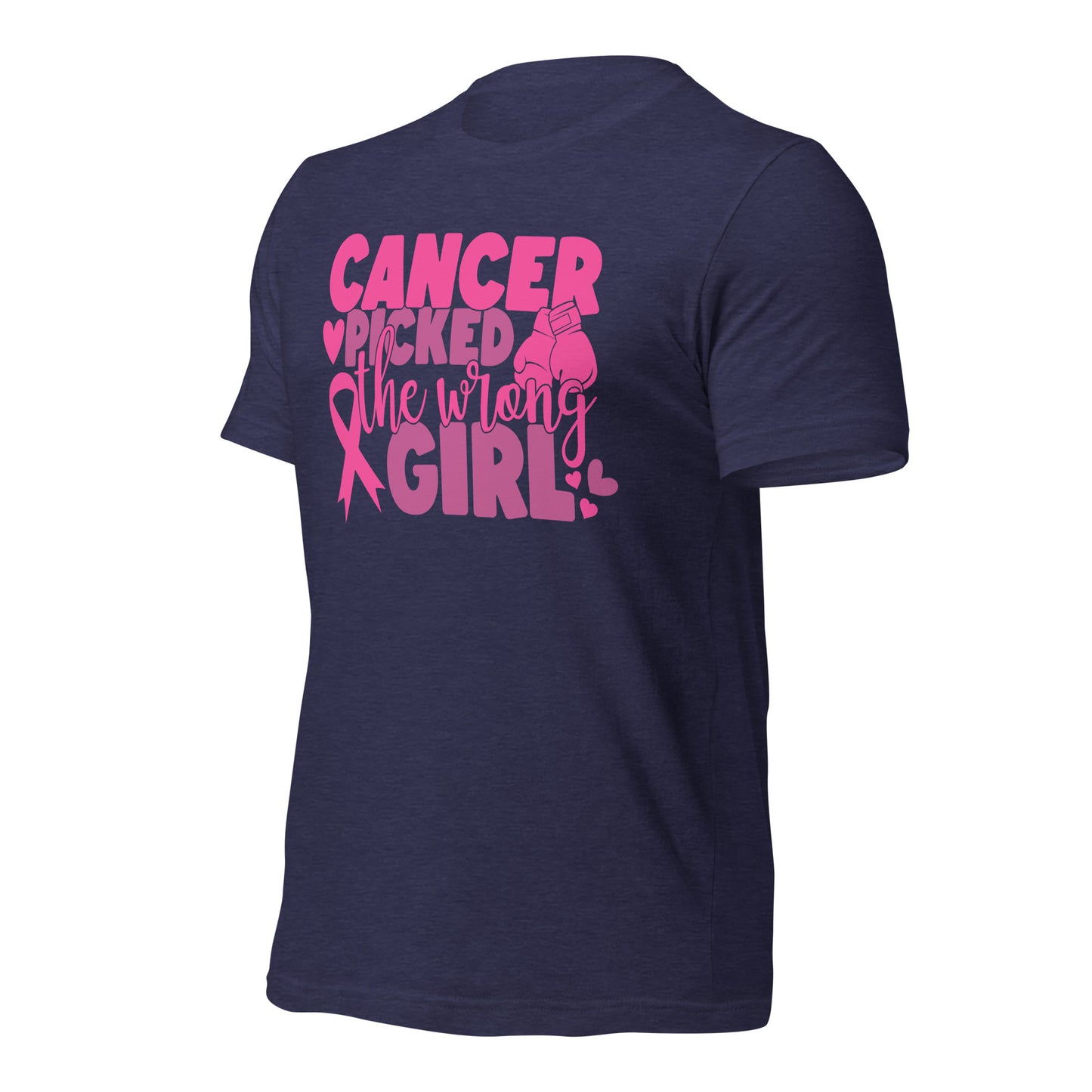 Cancer Picked the Wrong Girl Breast Cancer Awareness Bella Canvas Adult T-Shirt