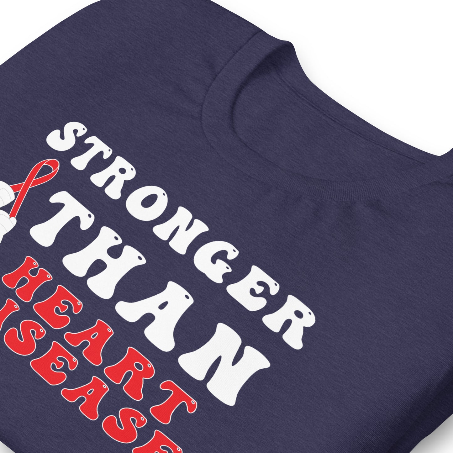 Stronger than Heart Disease Awareness Quality Cotton Bella Canvas Adult T-Shirt