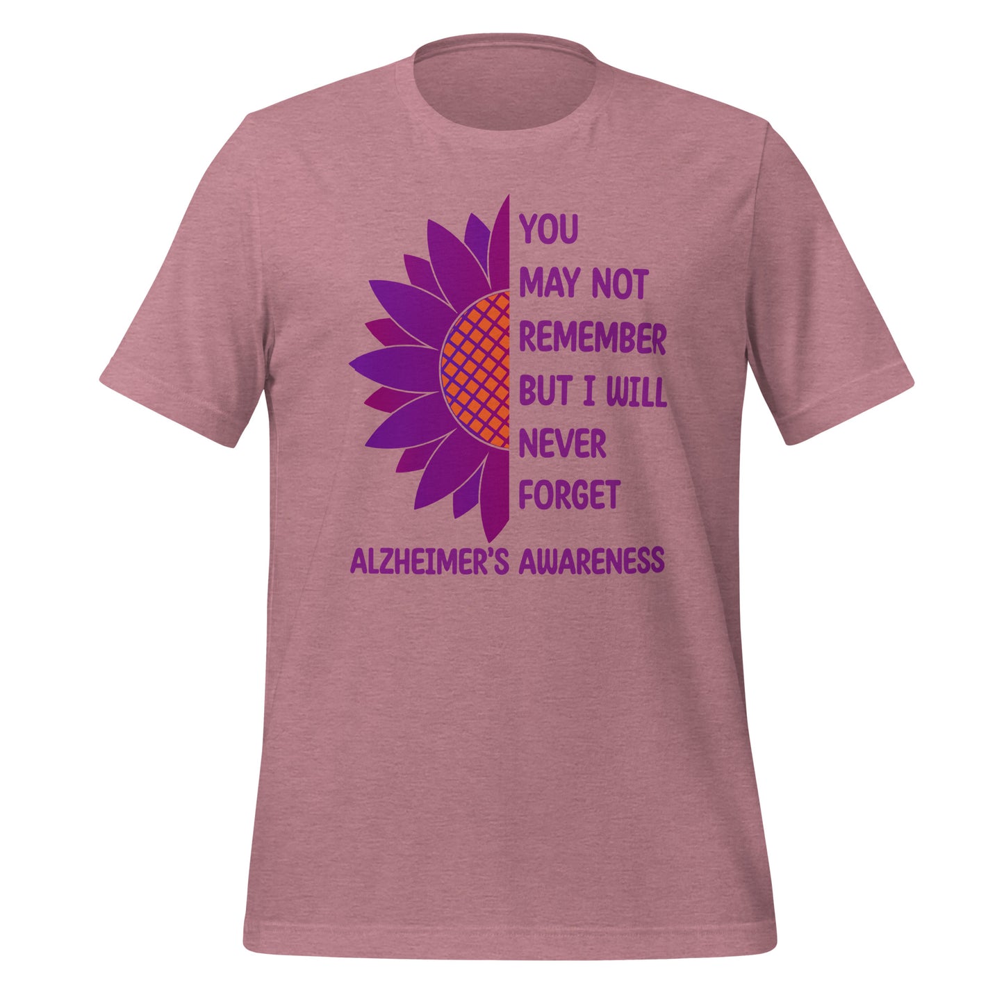 Alzheimer's Awareness Quality Cotton Bella Canvas Adult T-Shirt