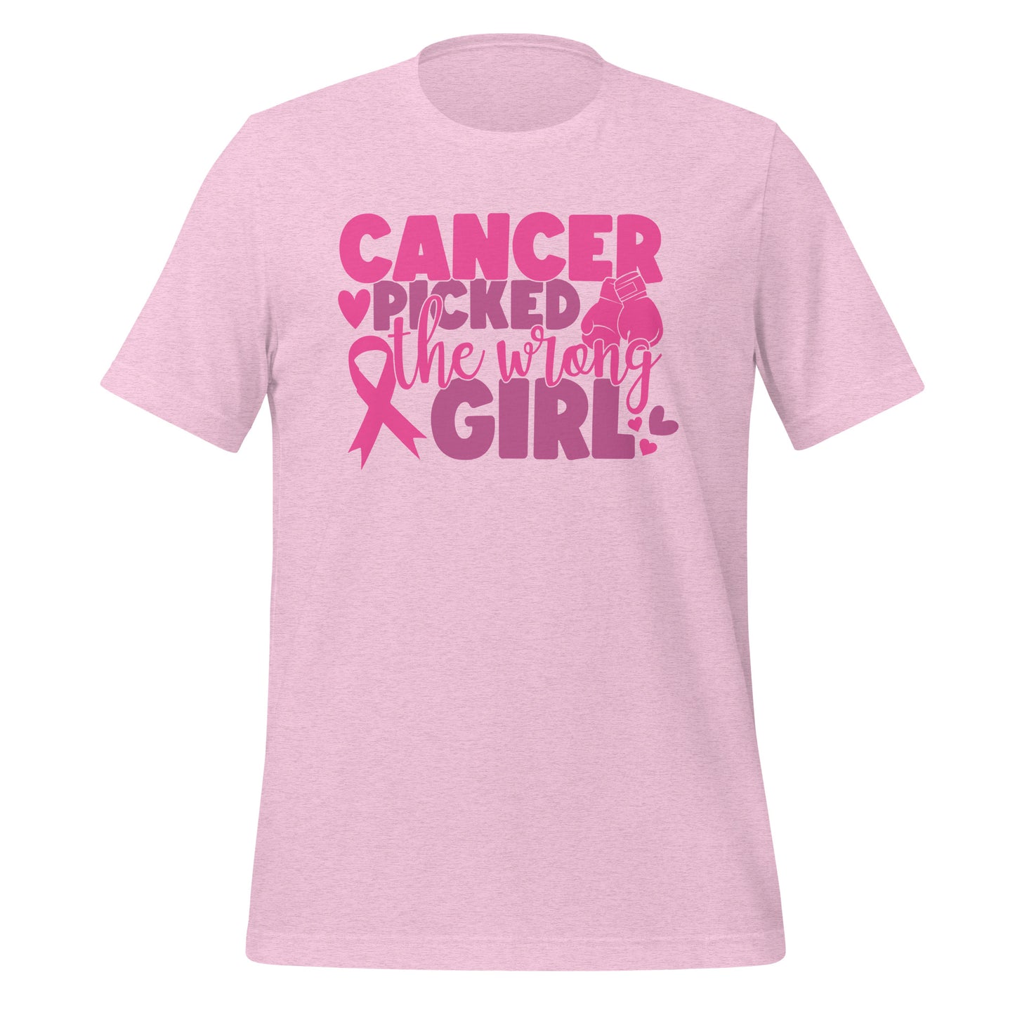 Cancer Picked the Wrong Girl Breast Cancer Awareness Bella Canvas Adult T-Shirt