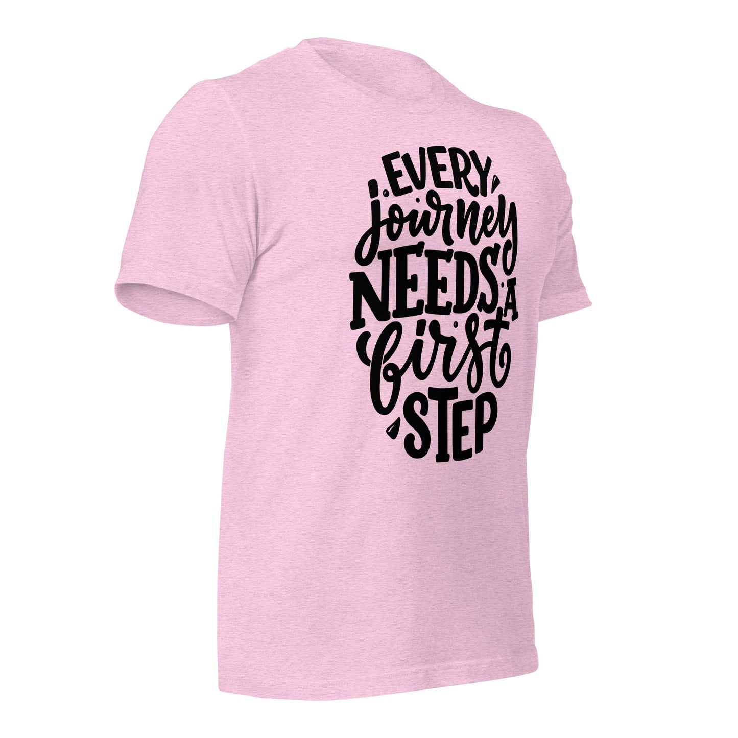 Every Journey Needs a First Step Quality Cotton Bella Canvas Adult T-Shirt