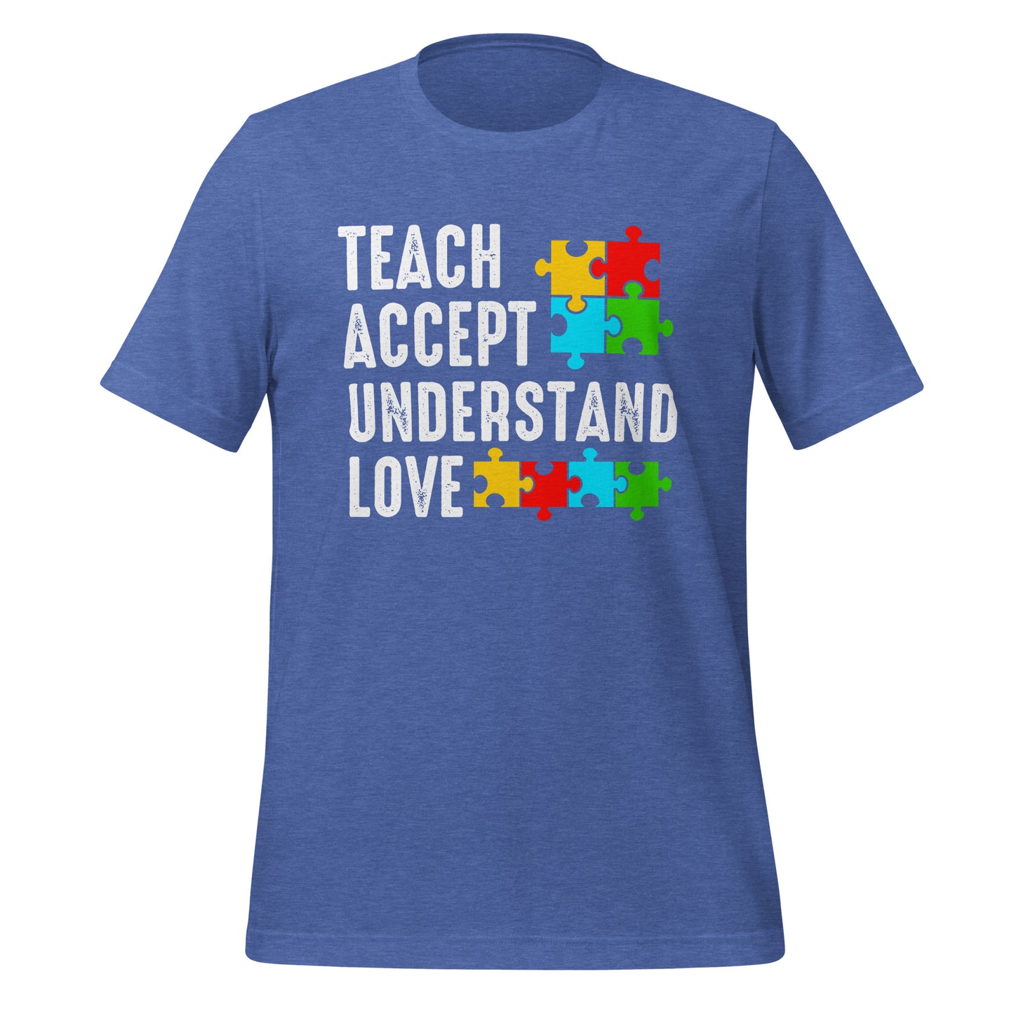 Autism Acceptance Together Quality Cotton Bella Canvas Adult T-Shirt