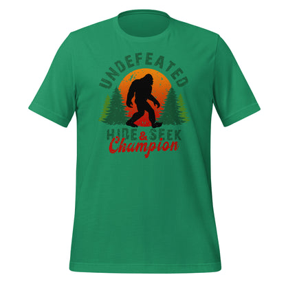 Undefeated Hide & Seek Champion Bigfoot Bella Canvas Adult T-Shirt