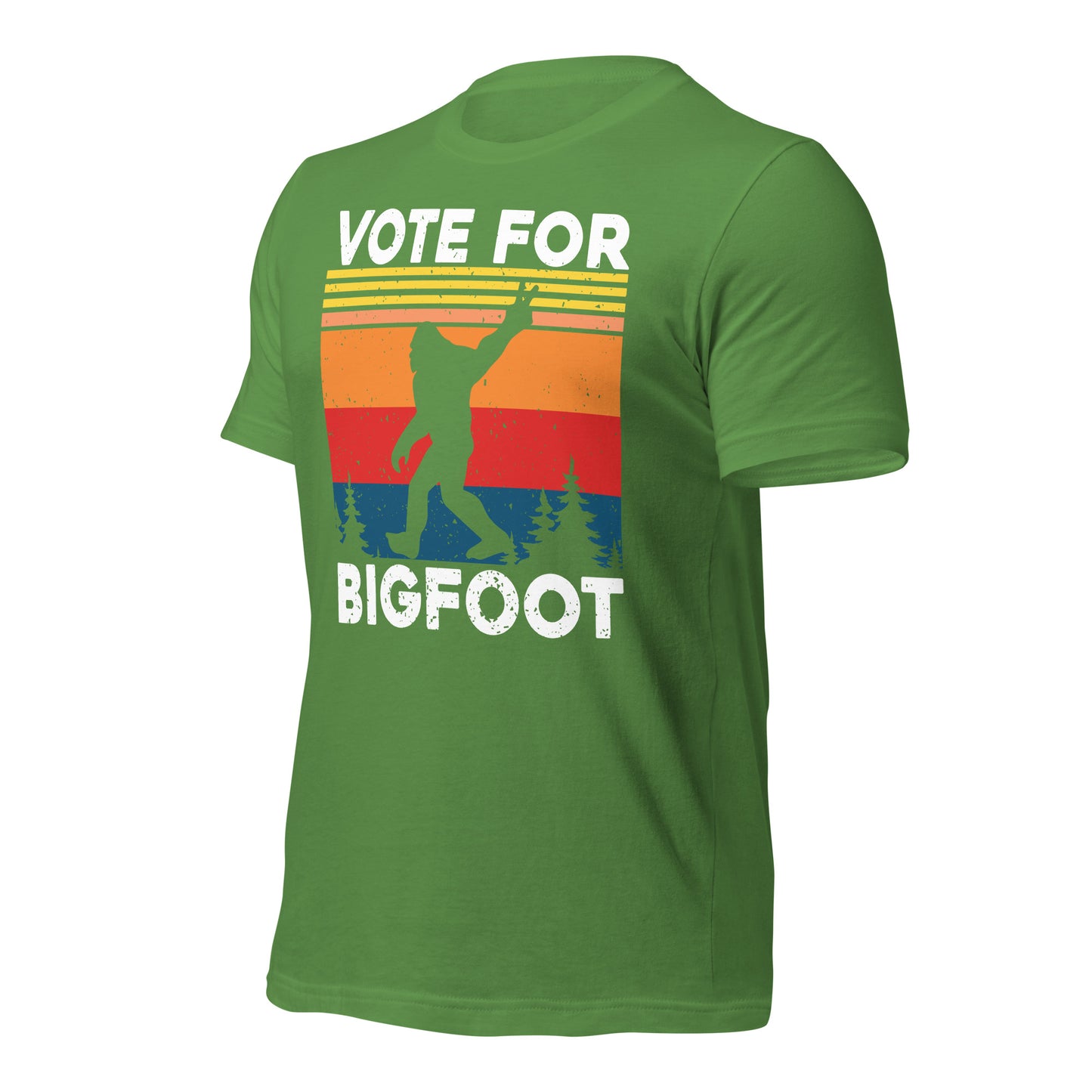 Vote For Bigfoot Funny Bella Canvas Adult T-Shirt