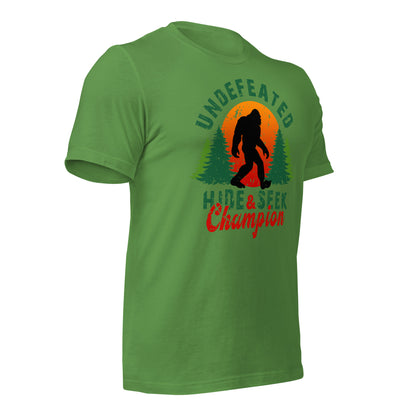 Undefeated Hide & Seek Champion Bigfoot Bella Canvas Adult T-Shirt