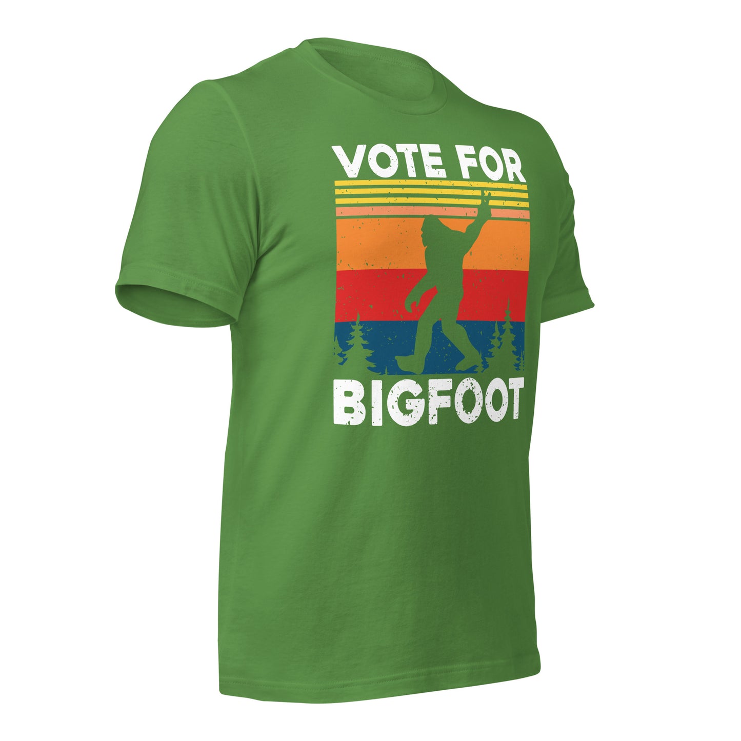 Vote For Bigfoot Funny Bella Canvas Adult T-Shirt