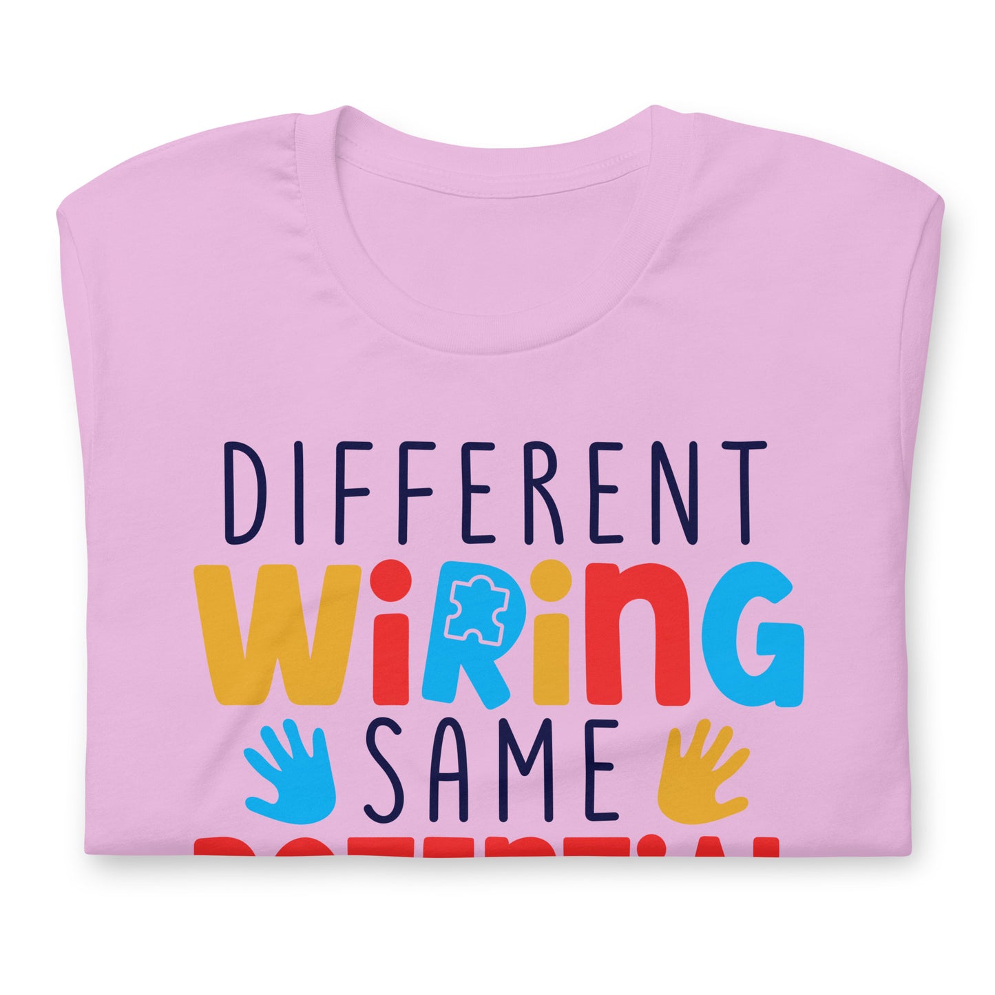 Different Wiring Same Potential Autism Acceptance Quality Cotton Bella Canvas Adult T-Shirt