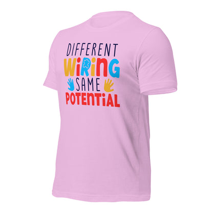 Different Wiring Same Potential Autism Acceptance Quality Cotton Bella Canvas Adult T-Shirt