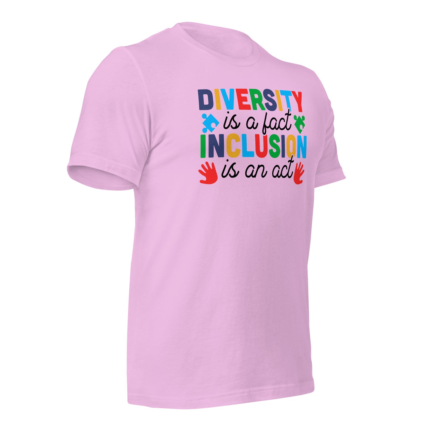 Diversity is a Fact Inclusion is an Act Autism Acceptance Quality Cotton Bella Canvas Adult T-Shirt