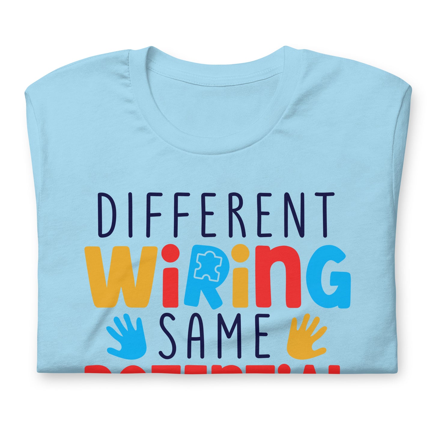 Different Wiring Same Potential Autism Acceptance Quality Cotton Bella Canvas Adult T-Shirt