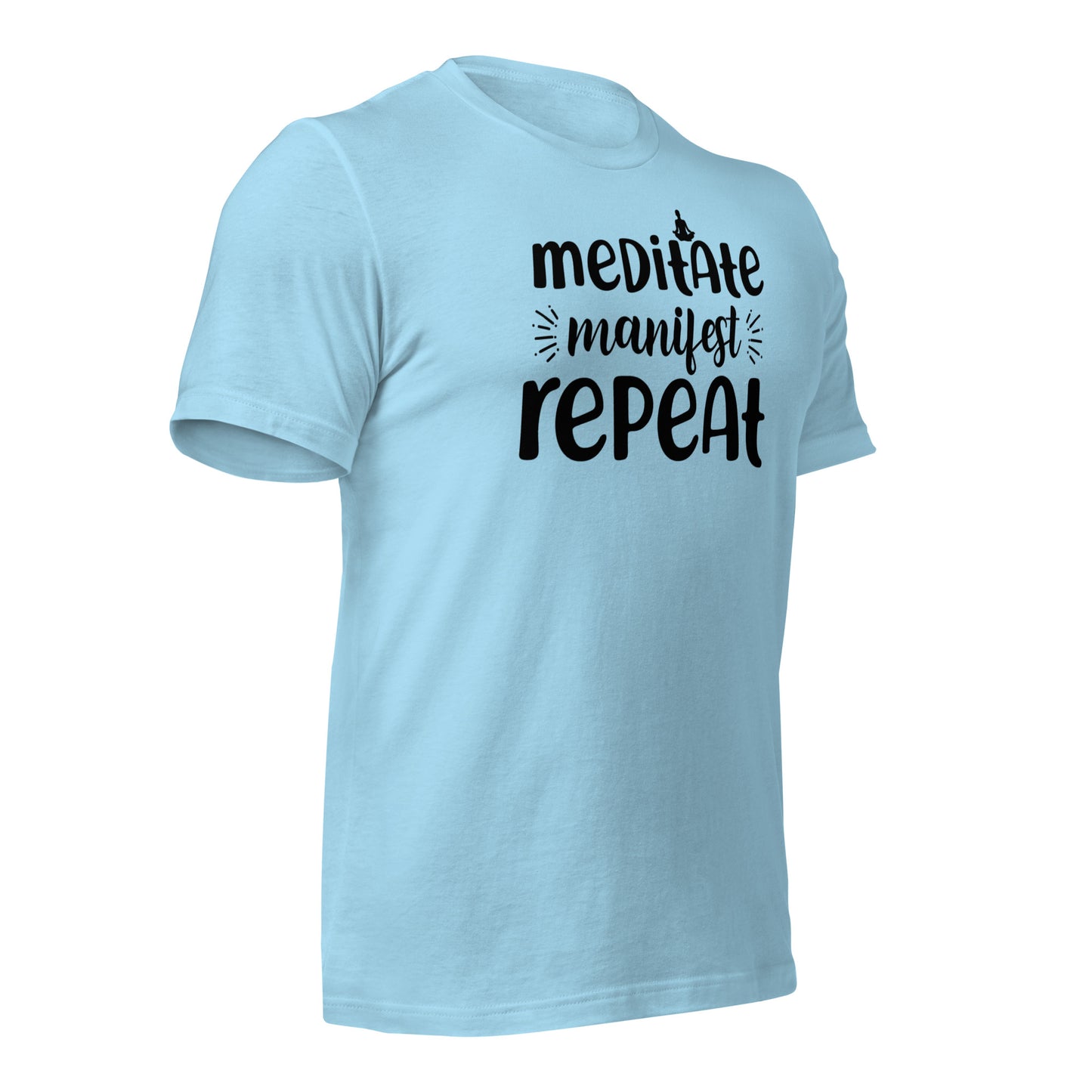 Meditate, Manifest, Repeat Quality Cotton Bella Canvas Adult T-Shirt