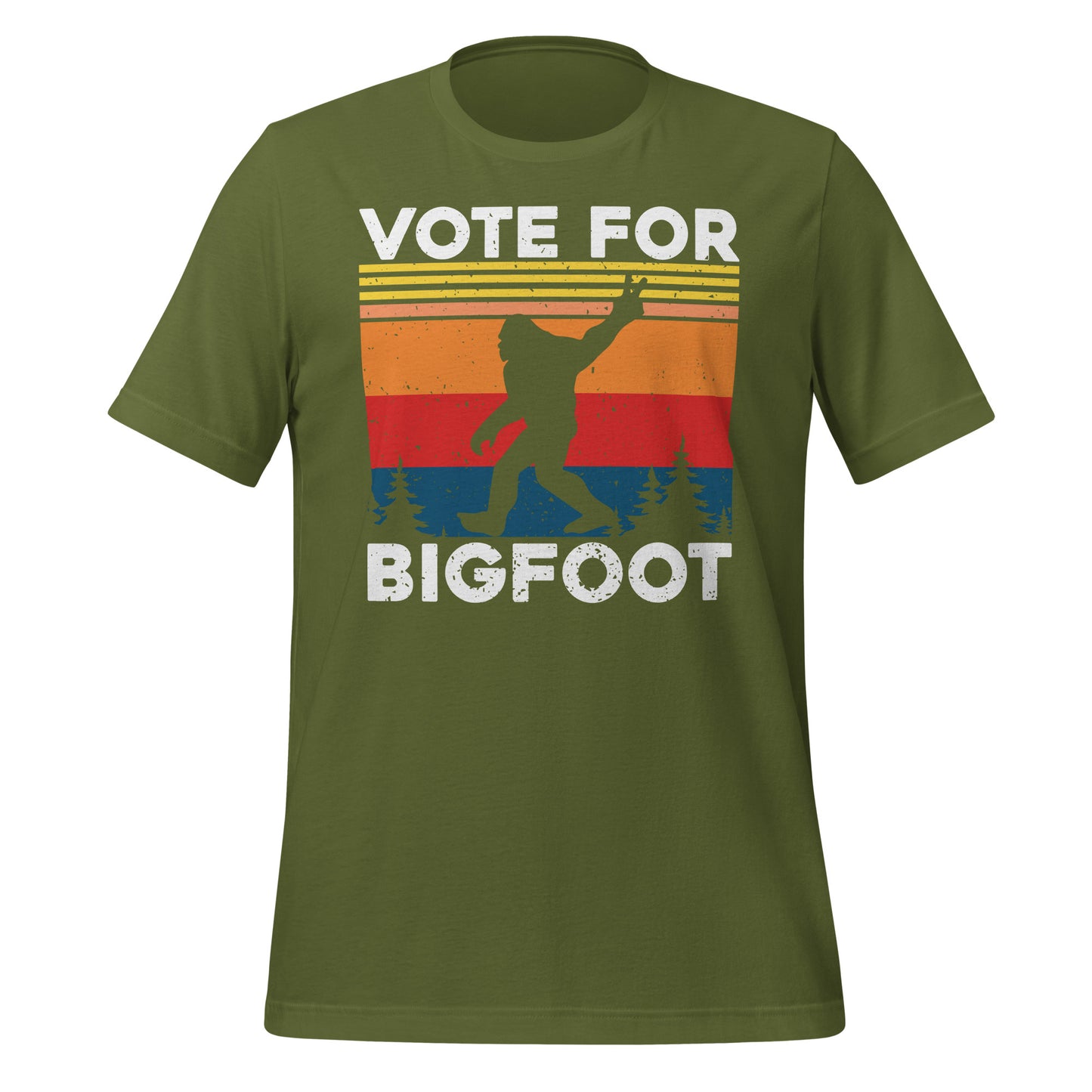 Vote For Bigfoot Funny Bella Canvas Adult T-Shirt